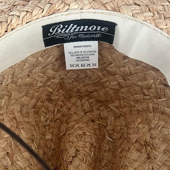 Biltmore for Madewell raffia lifeguard hat / leather cord / size s/m - Picture 3 of 4
